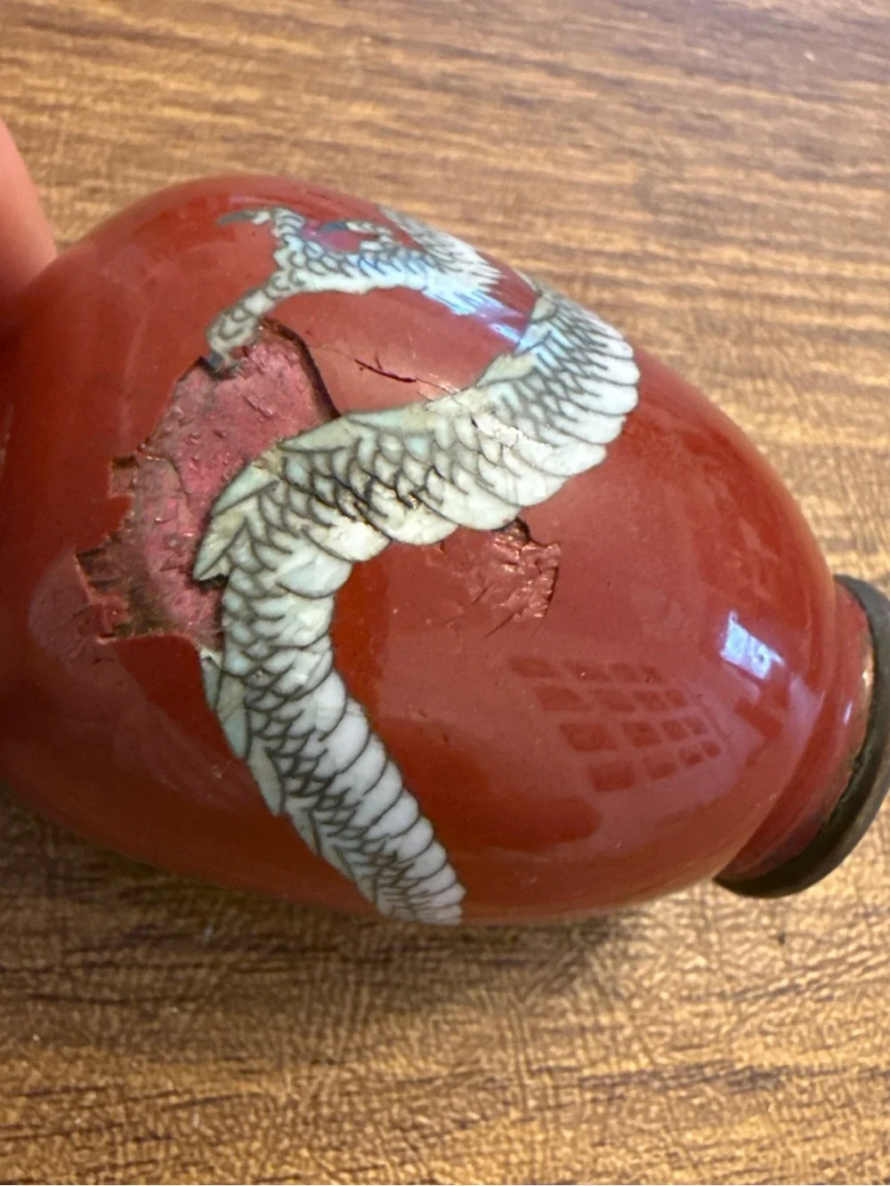 Dragon Cloisonne Vase Japanese vintage 3.5” small 1900’s